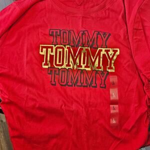 Tommy Hilfiger Women's  Foil Logo Long Sleeve T Shirt Size Large NWT